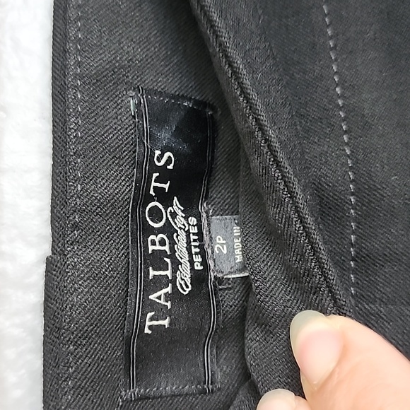 Talbots Heritage black capris cropped pants / size 2P - Picture 3 of 14